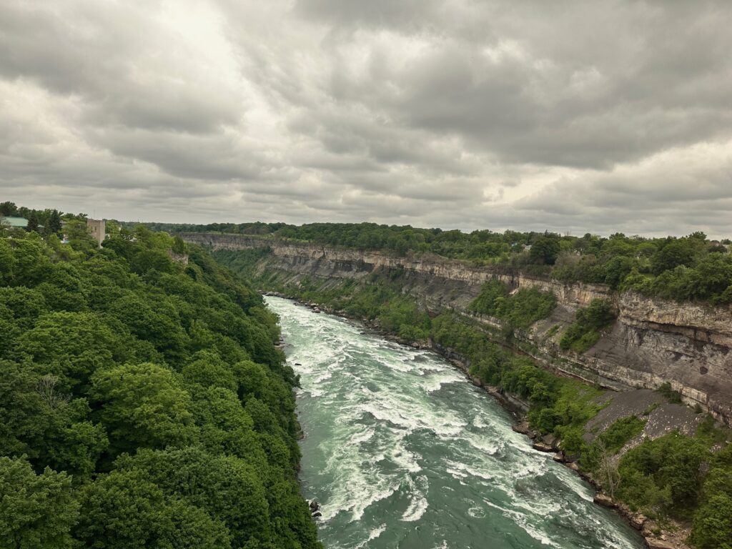 The view of the Niagara River, facing roughly south